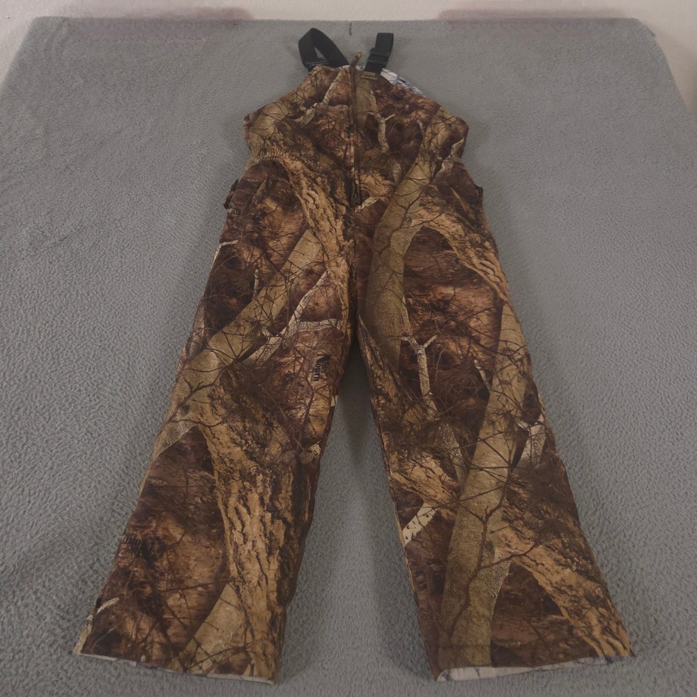 Gamehide Overalls Mens M Multi Camo Reversible Hunter Hide Weatherproof Bibs